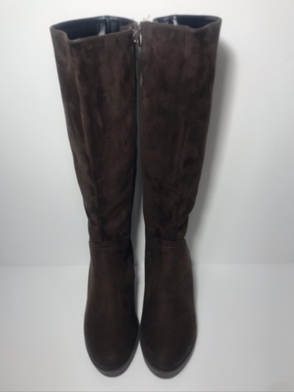 NWOT Women's Aerosoles Binocular Knee-High Wedge Boots in Dark Brown - Picture 3 of 6